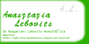 anasztazia lebovits business card